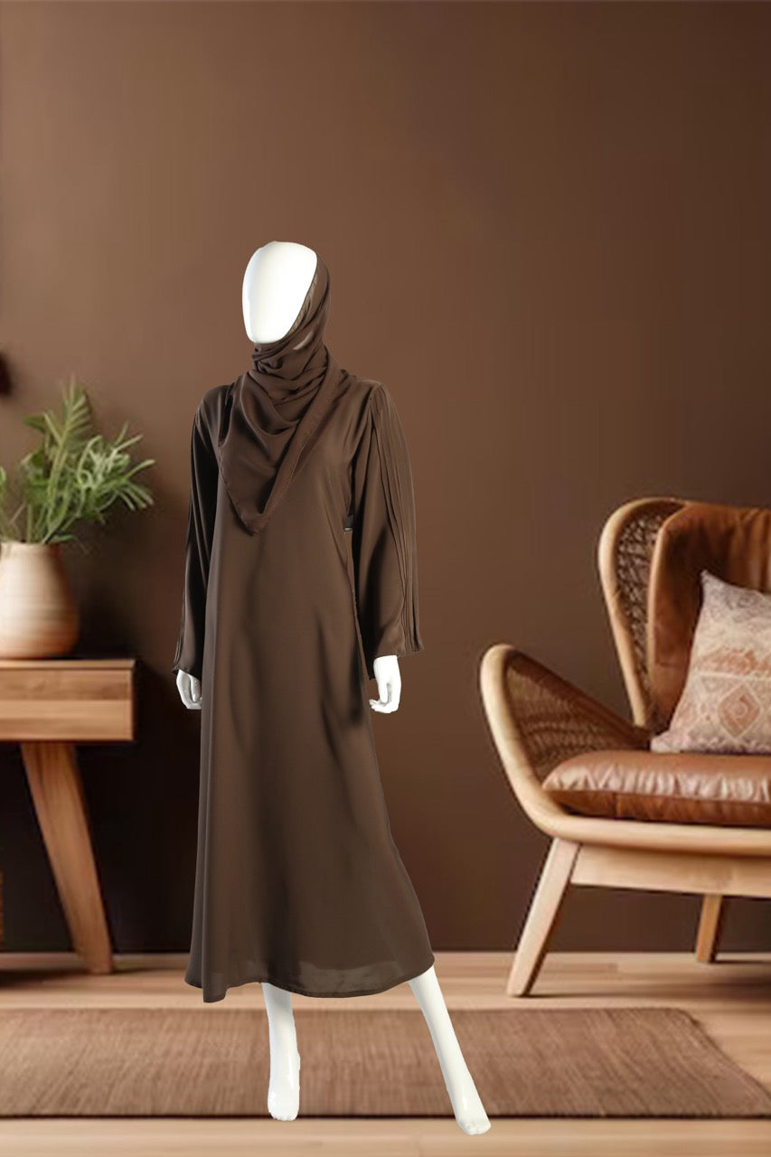 Navy Nida Abayad with Pintuck on Sleeve