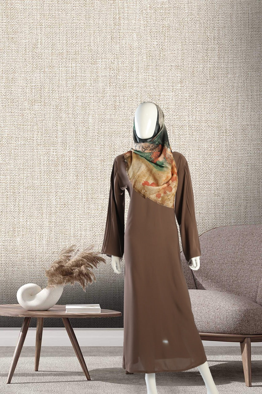 Navy Nida Abayad with Pintuck on Sleeve