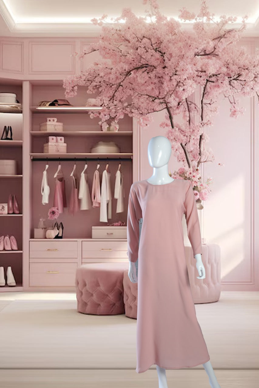 Salmon Nida Abaya with Hijab