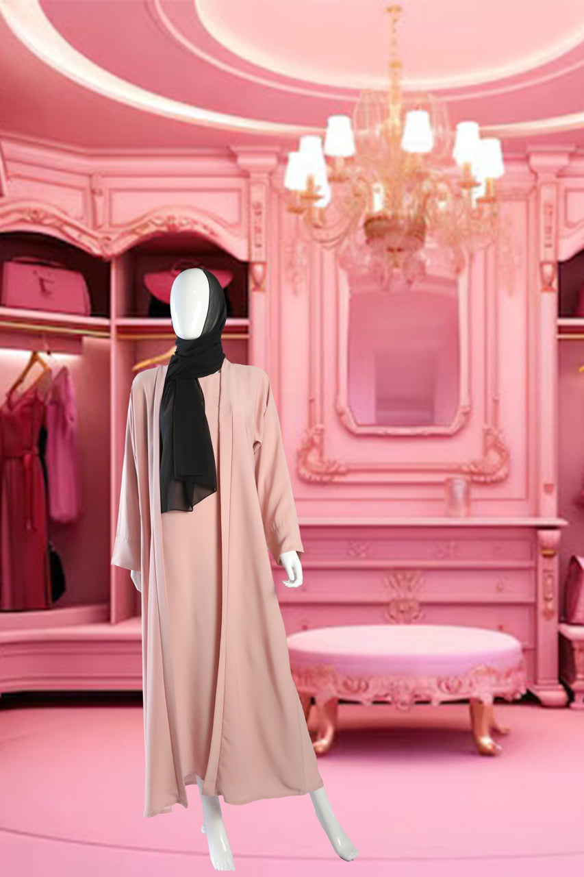 Salmon Nida Abaya with Hijab
