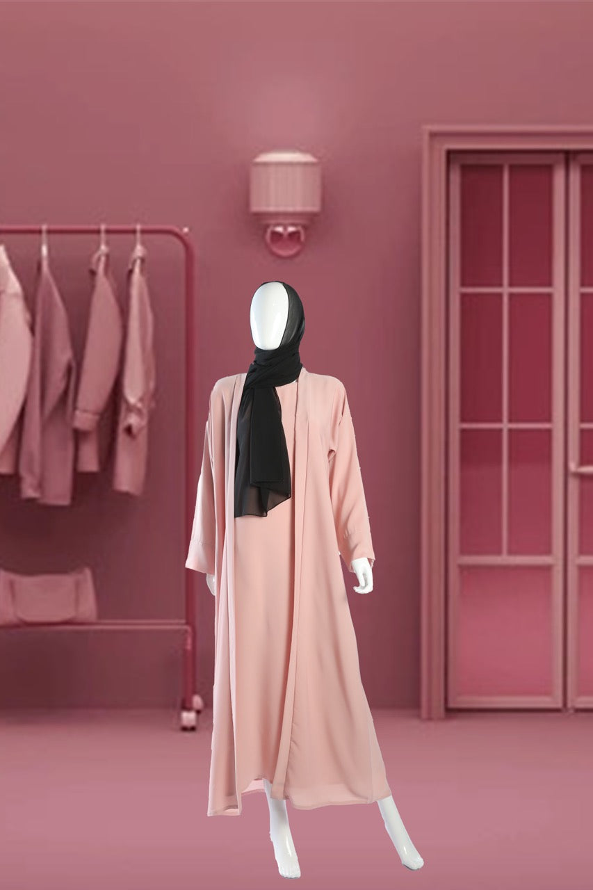 Salmon Nida Abaya with Hijab