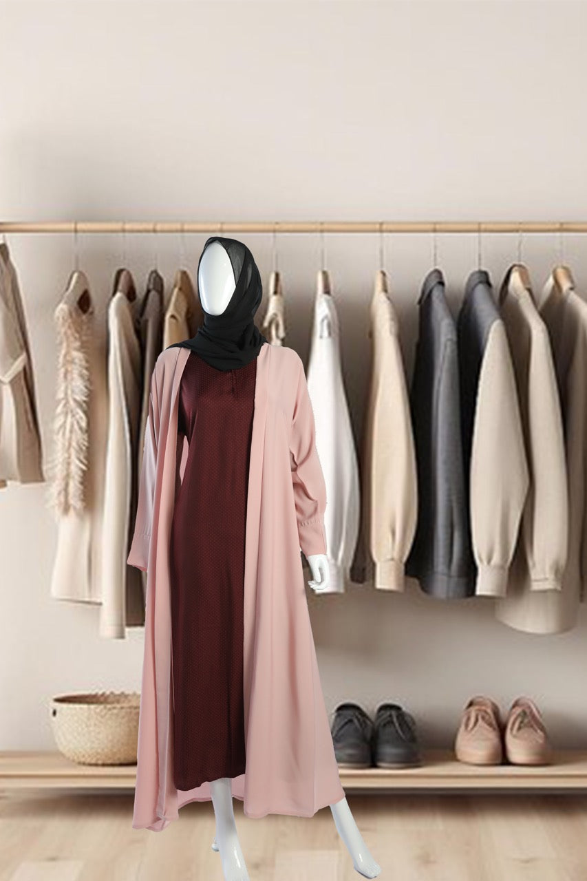 Elegant Nida Open Coat Pink