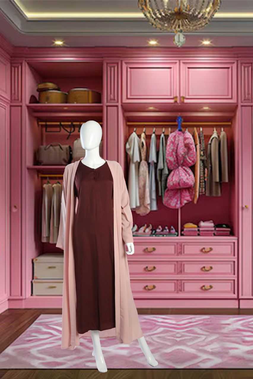 Elegant Nida Open Coat Pink