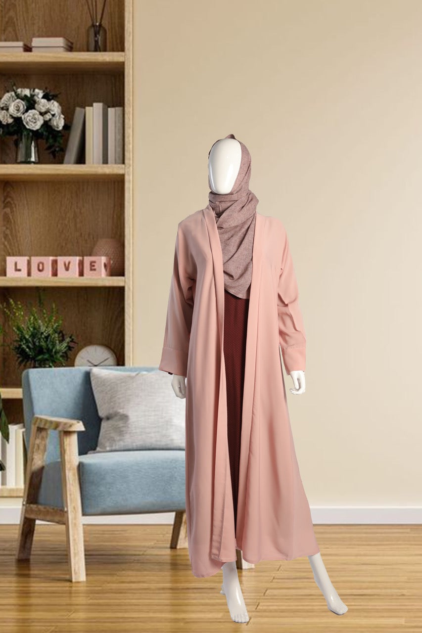 Elegant Nida Open Coat Pink