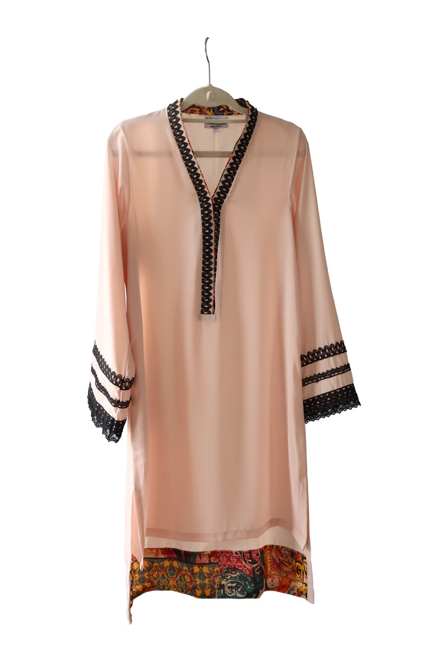 Light Peach with printed pants