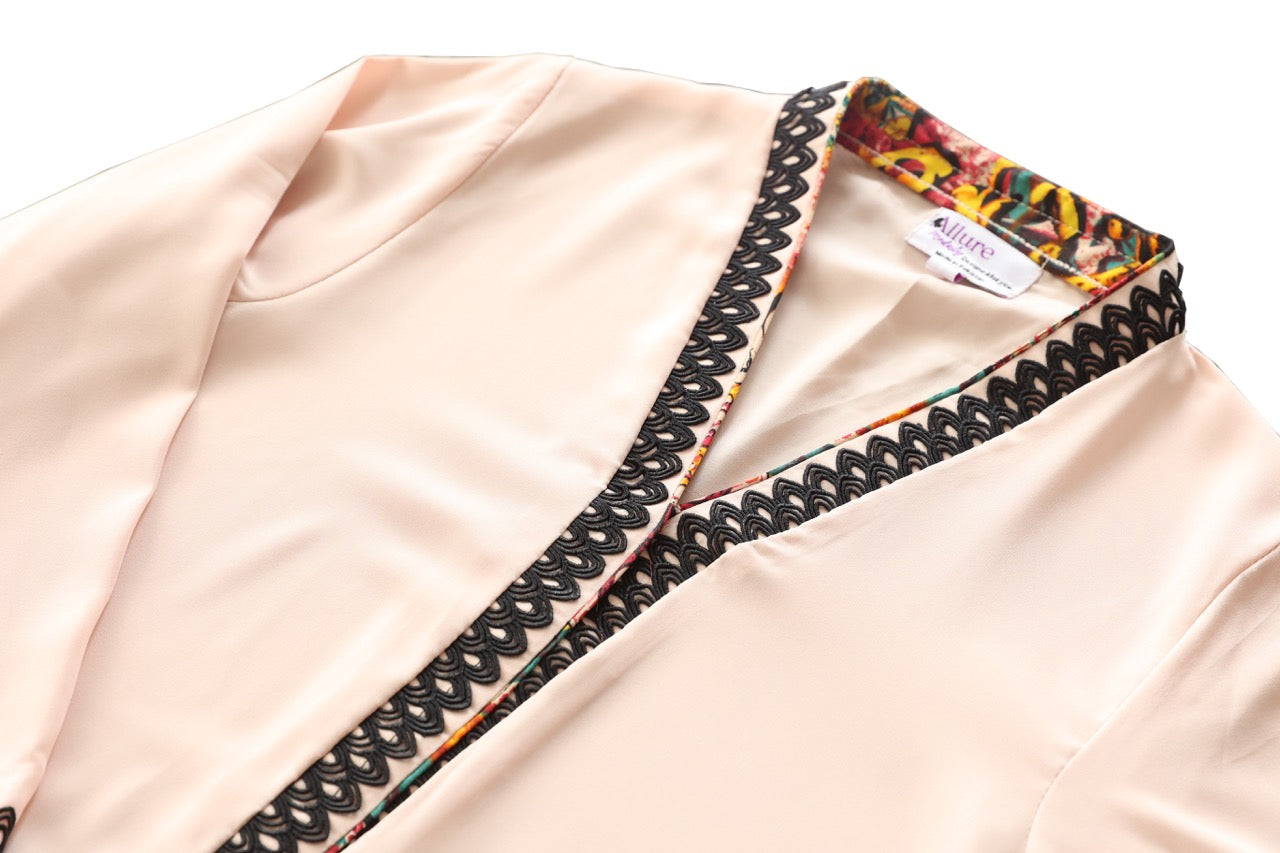Light Peach with printed pants