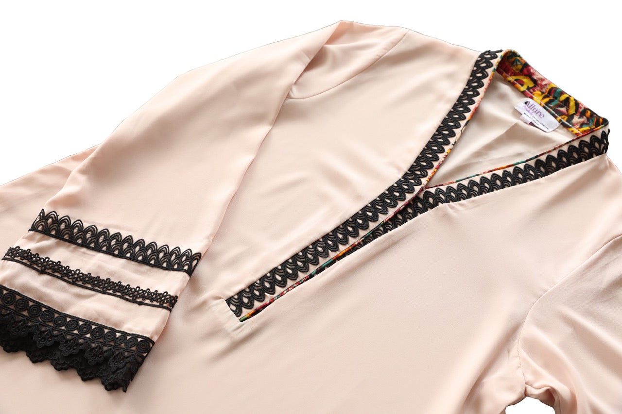 Light Peach with printed pants
