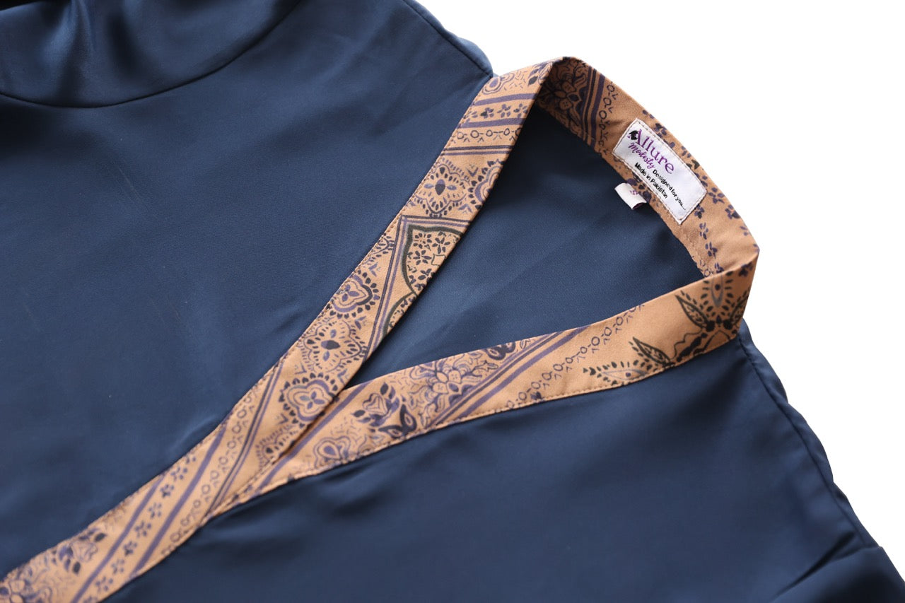 Navy with Printed pants