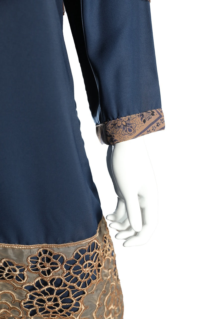 Navy with Printed pants