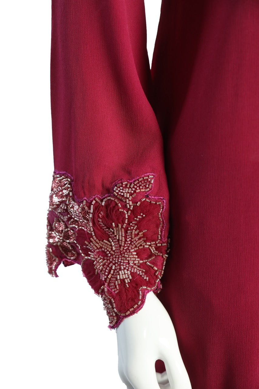 Elegant Magenta Pink Georgette Tunic