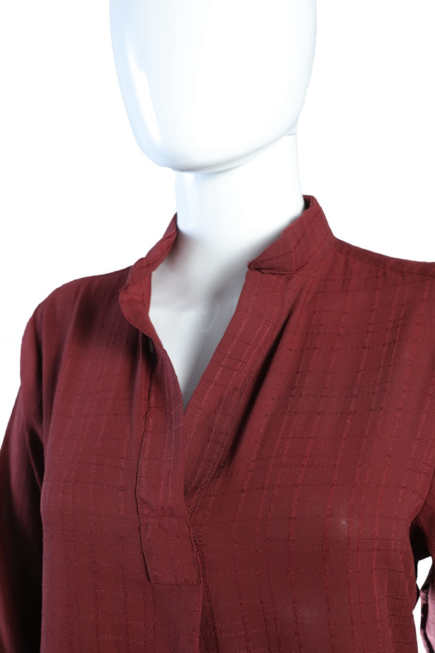 Burgundy Long shirt 2 Piece