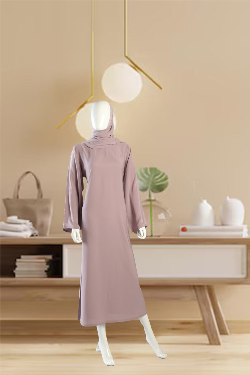 Salmon Nida Abaya with Hijab