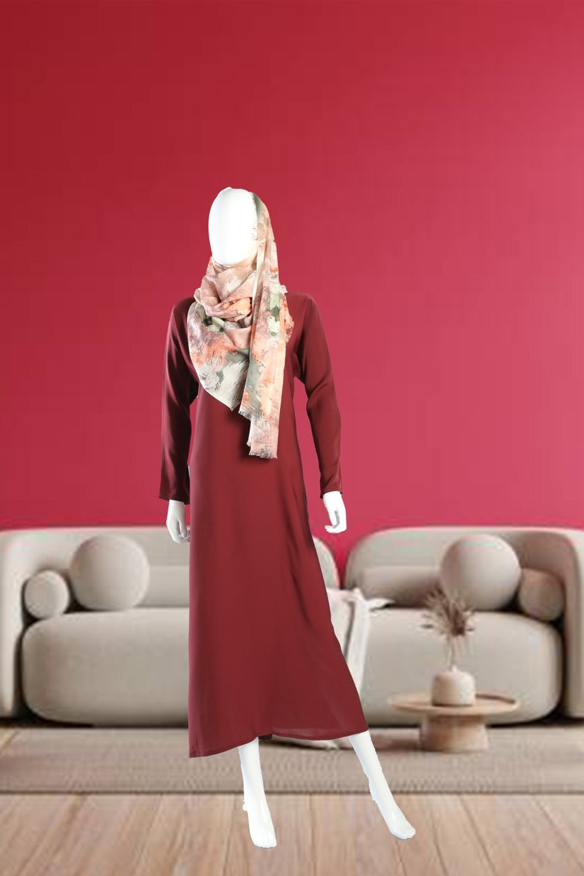 Salmon Nida Abaya with Hijab