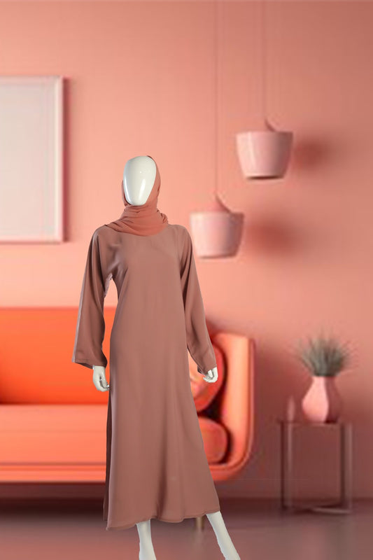 Salmon Nida Abaya with Hijab
