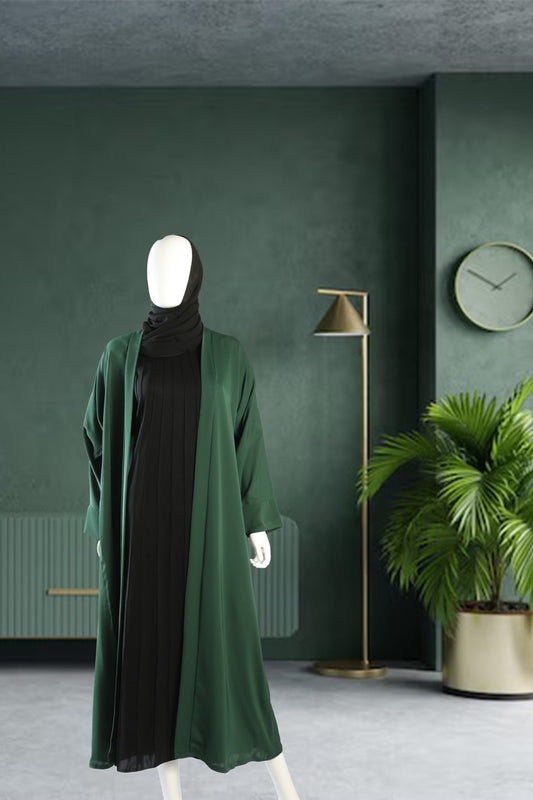 Elegant Nida Open Coat Emrald