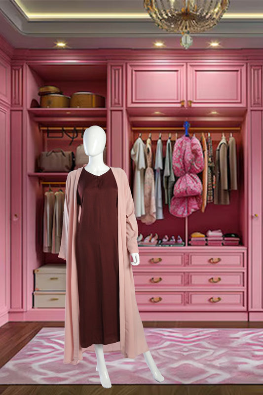 Elegant Nida Open Coat Pink