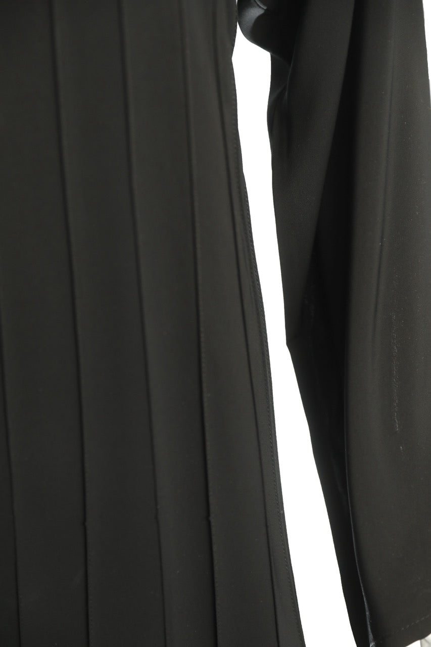 Navy Nida Abaya with Pintucks Front and Back