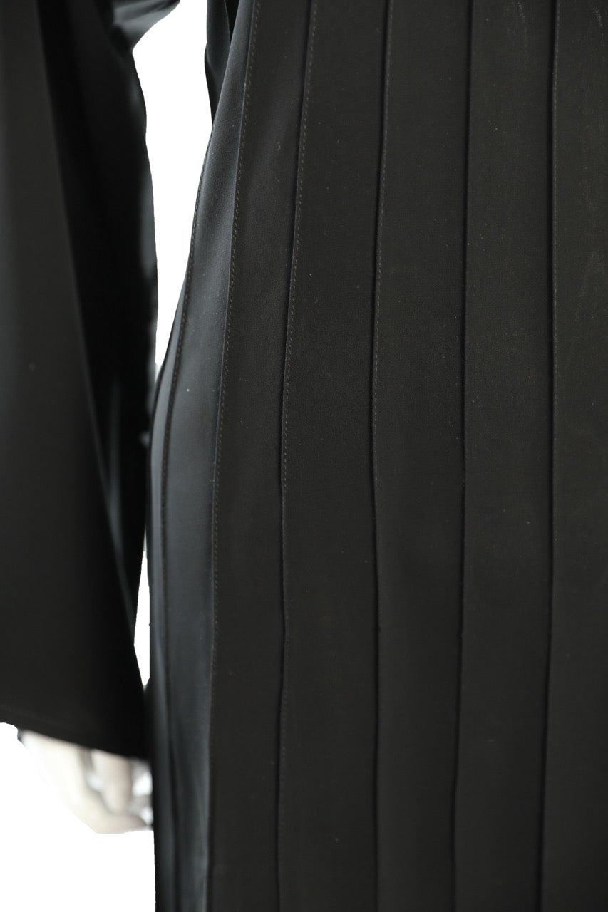Navy Nida Abaya with Pintucks Front and Back