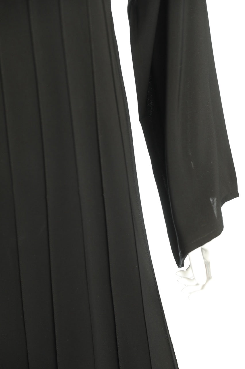 Navy Nida Abaya with Pintucks Front and Back