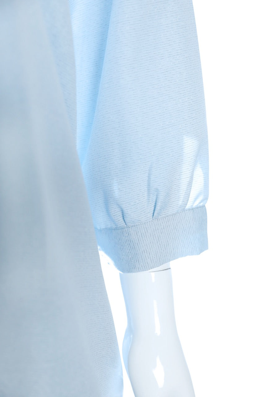 Sky Blue Knee-Length Button down shirt – Casual Elegance