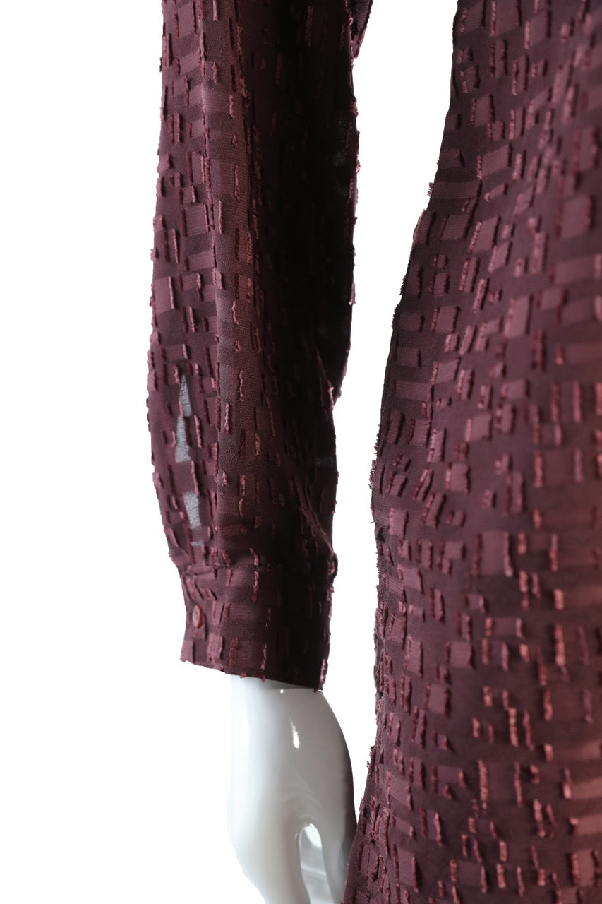 Burgundy self two piece
