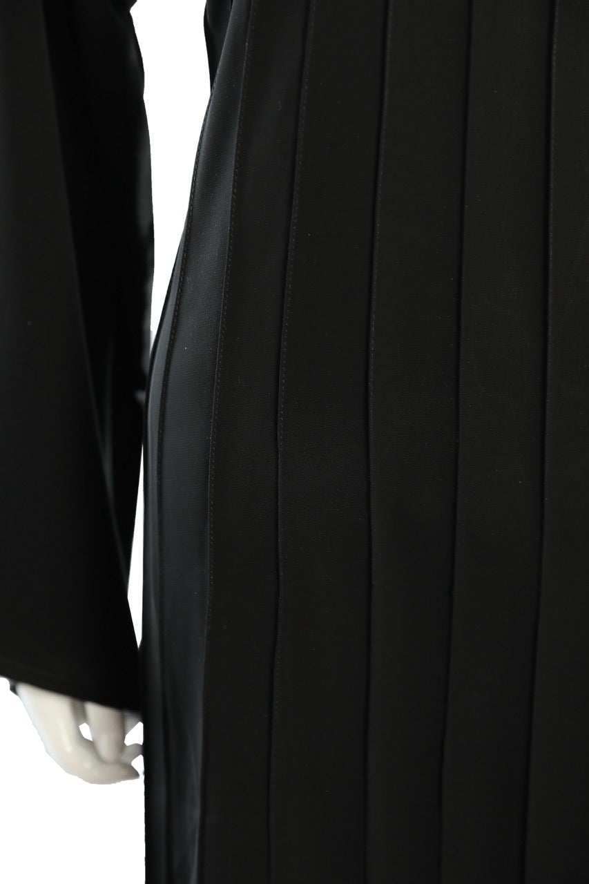 Navy Nida Abaya with Pintucks Front and Back
